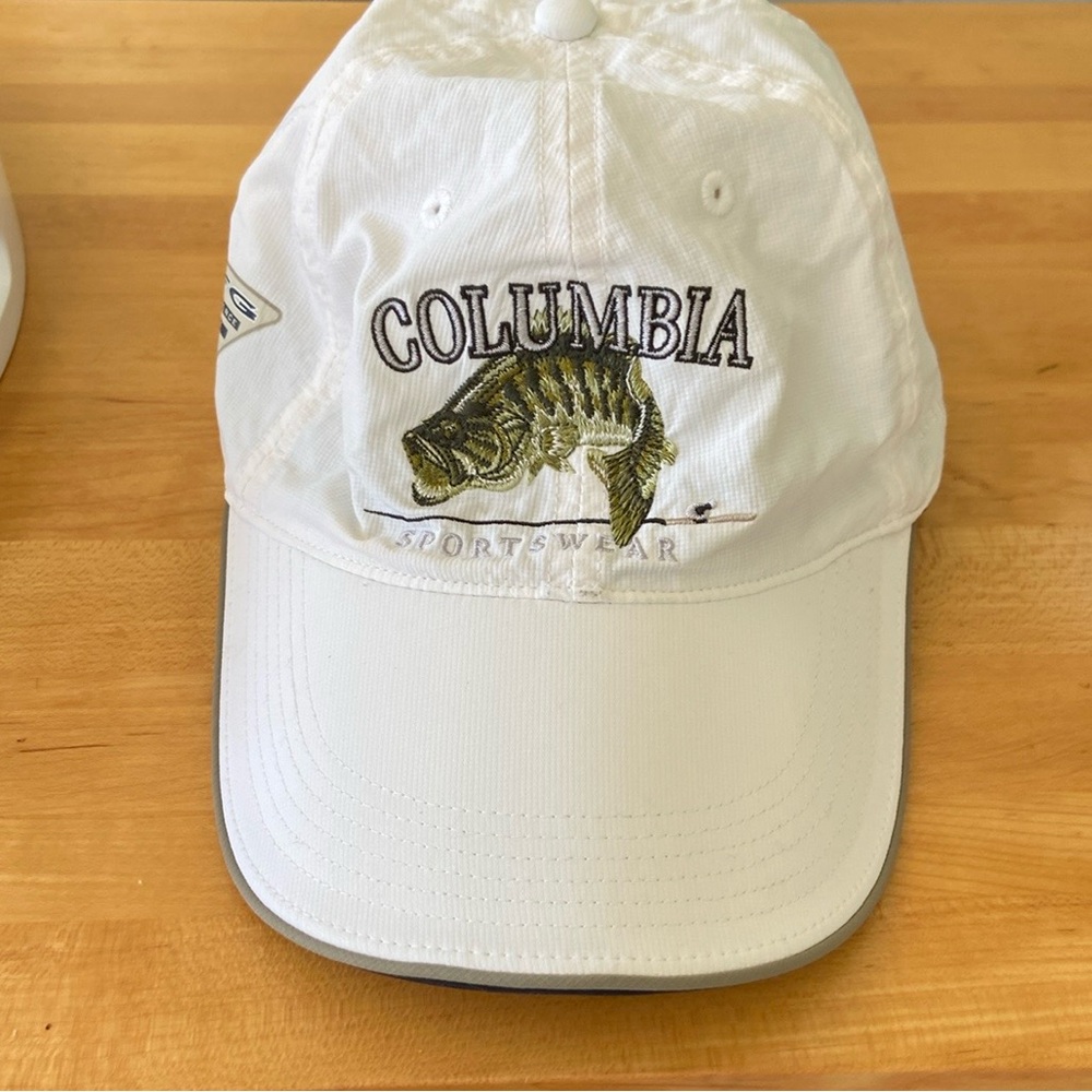 Columbia PFG White Adjustable Fishing Cap